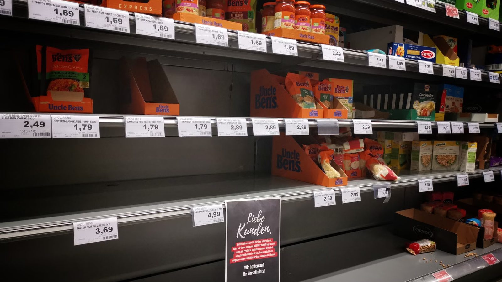 Błędna cena na etykiecie półkowej