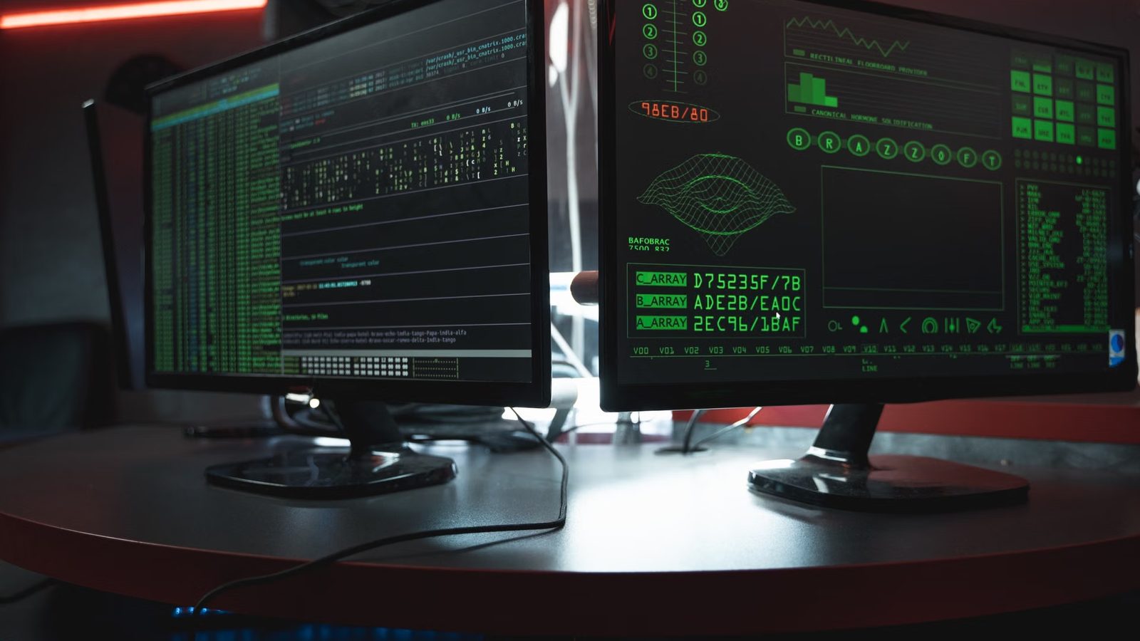 Hasło administratora na karteczce przy monitorze