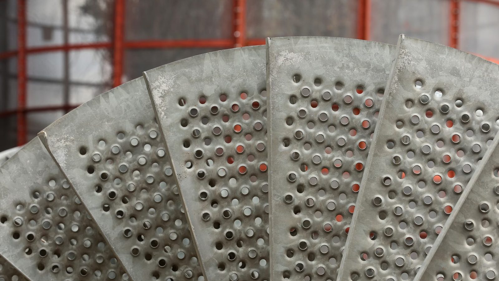 Detal metalowego elementu w zakładzie