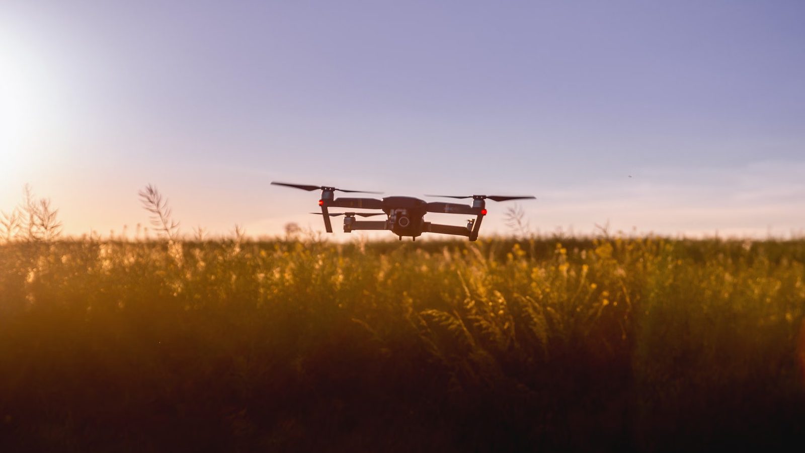 Dron nad polami