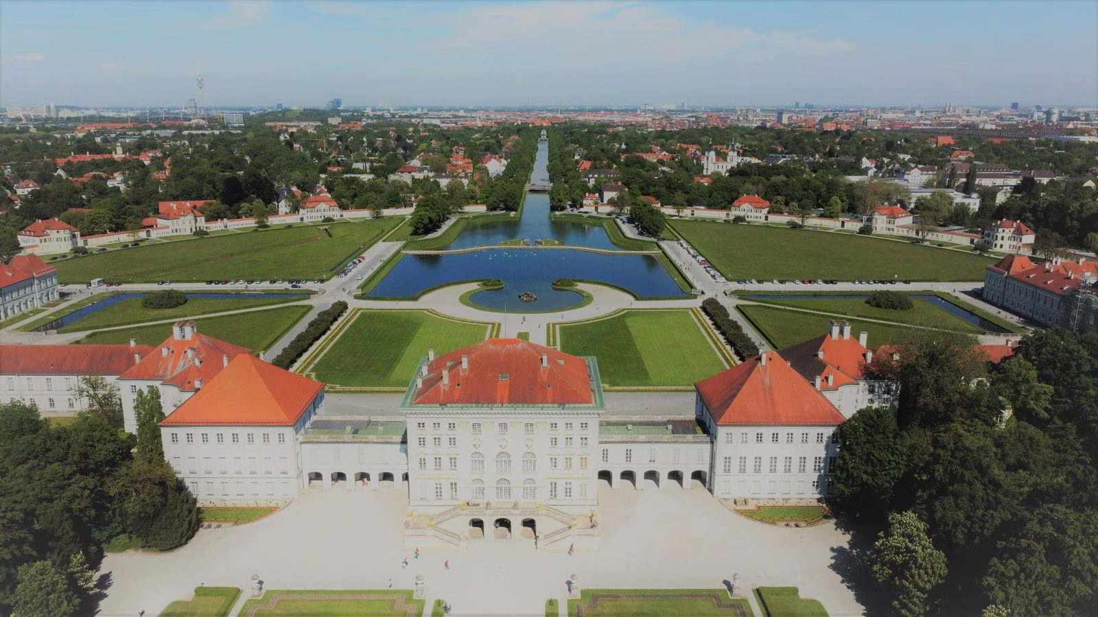 Pałac i park z lotu ptaka
