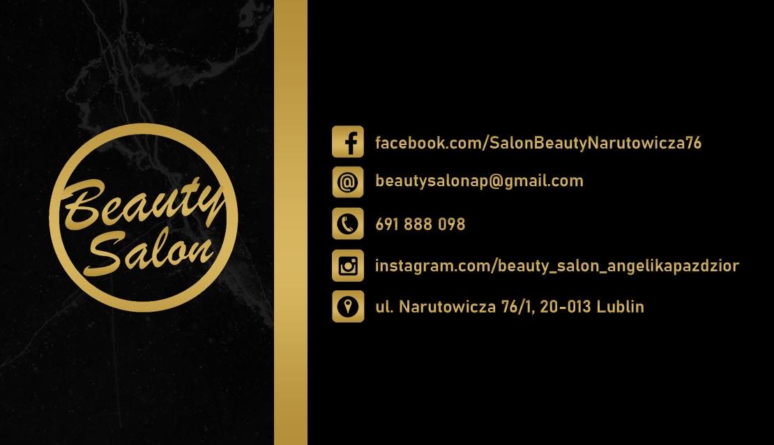 Beauty Salon — wizytówka (tył)