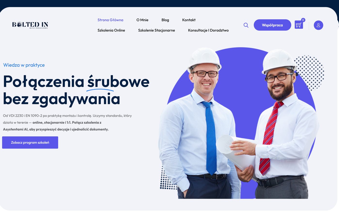 BoltedIn — podgląd strony
