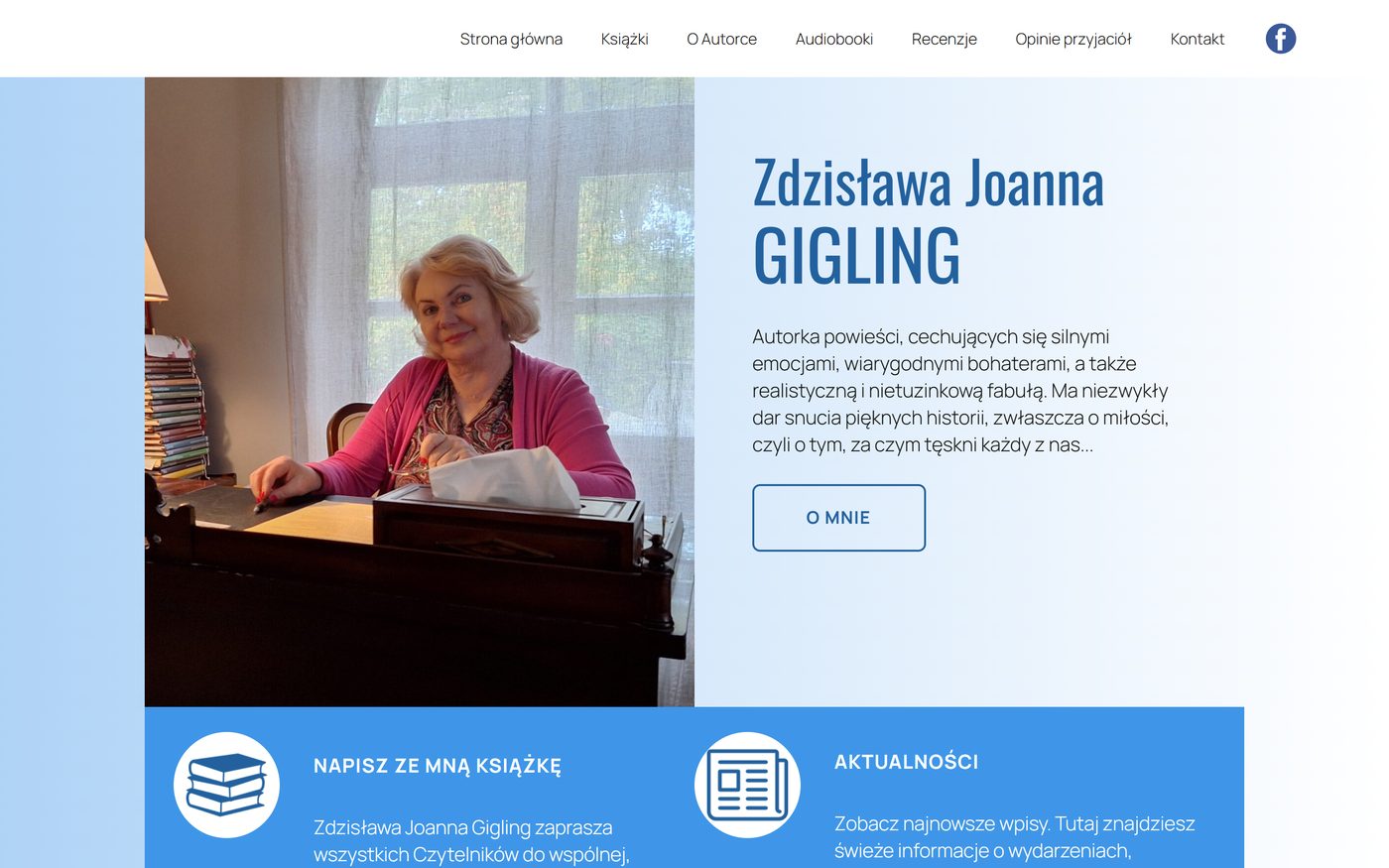 Gigling — podgląd strony