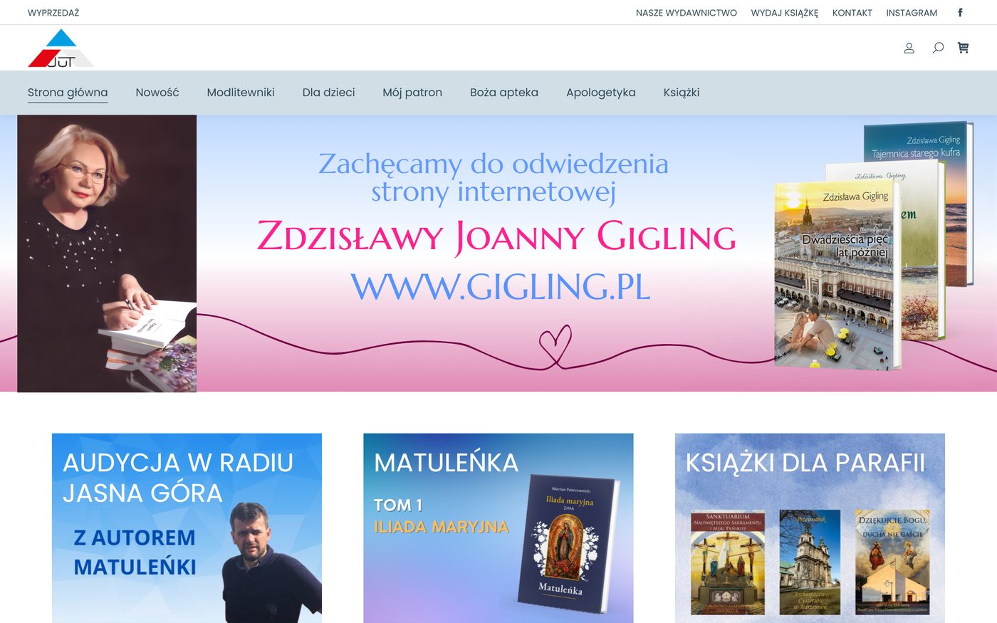 Wydawnictwo JUT — podgląd strony